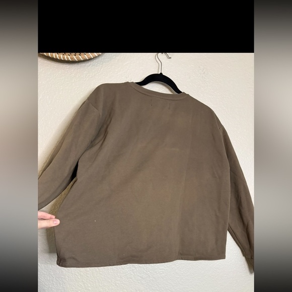 Kangol Australia Brown boxy Sweatshirt Fleece Women XL - Picture 6 of 7